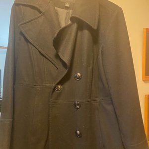 London Fog Women's Black Pea Coat